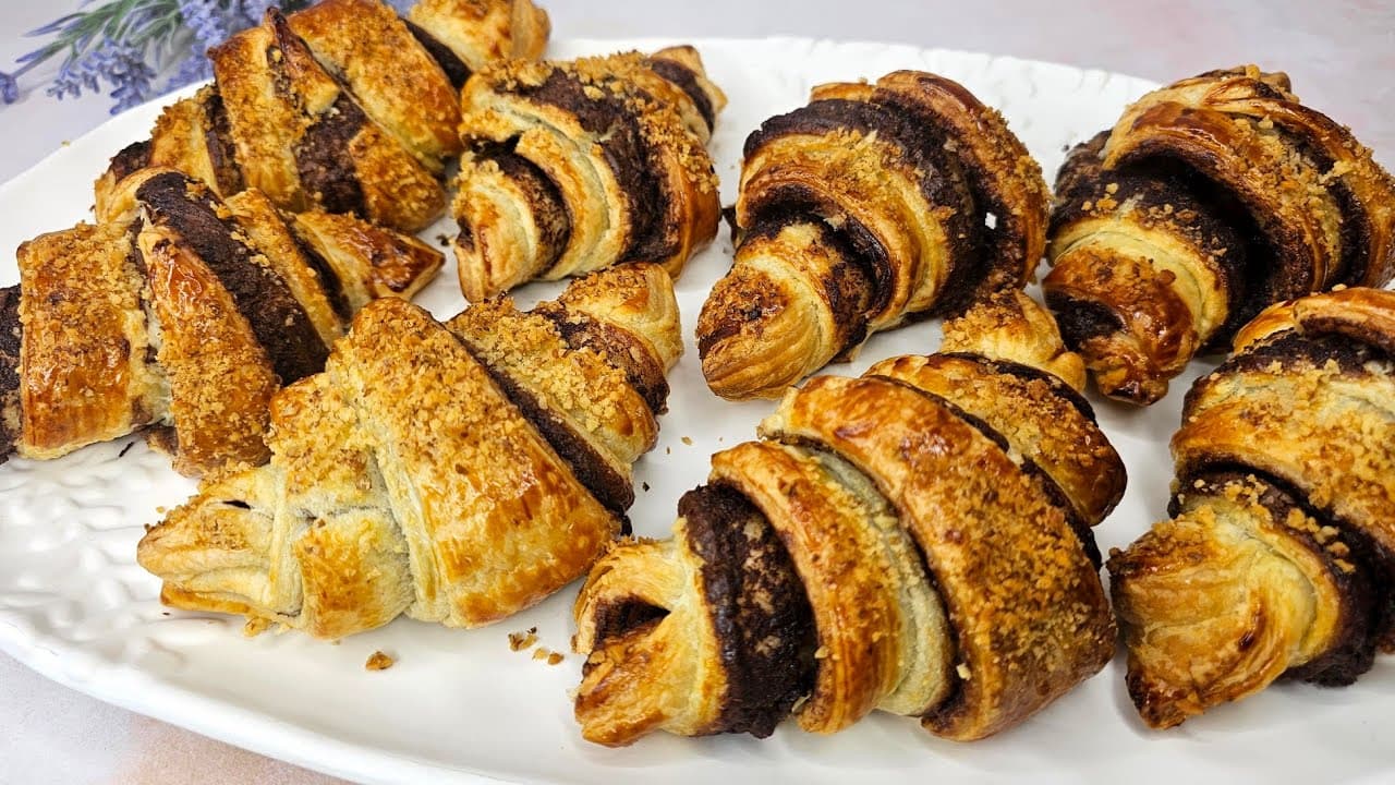 Puff Pastry Nutella Croissants