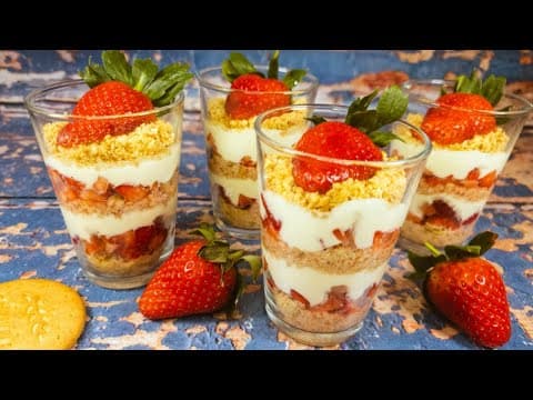 No Bake Strawberry Cheesecake Cups